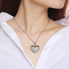 Custom Photo Frame Heart Locket  Pendant Necklace for Women