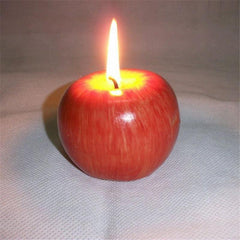 4 X Red Apple Candles Set