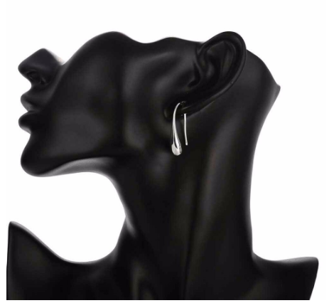 Sensual Bridal Silver Water Drop Earrings