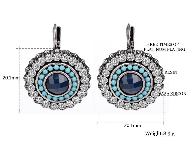 Silver Plated Crystal Drop Earrings