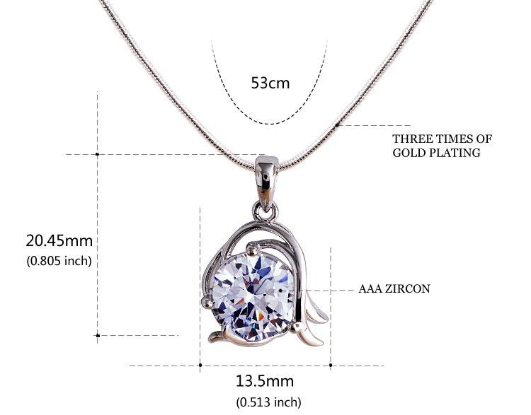 Silver Plated Engagement Pendant For Women