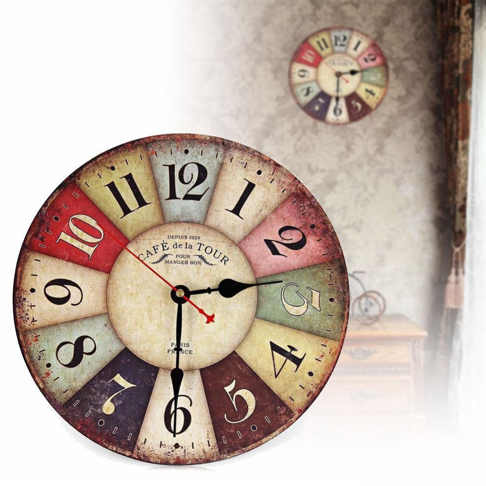 Vintage Antique Wooden Wall Clock