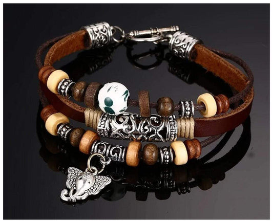 Vintage Genuine Leather Bracelet for Men and Women