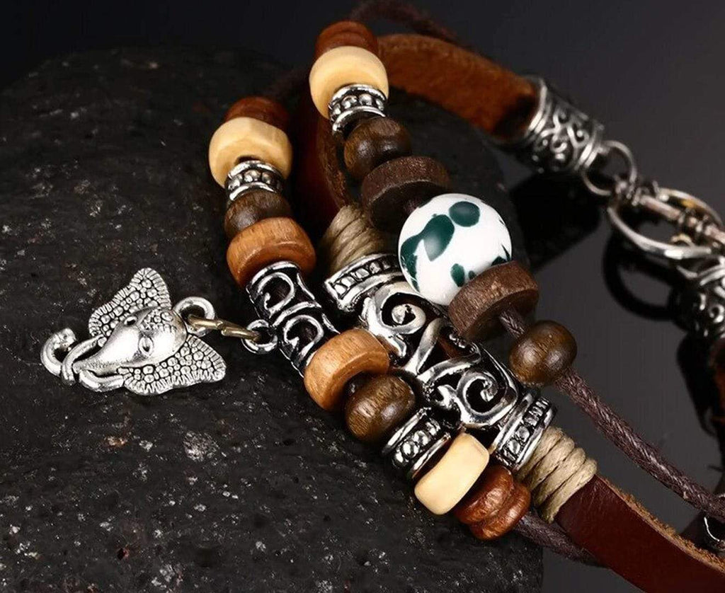 Vintage leather shop bracelets