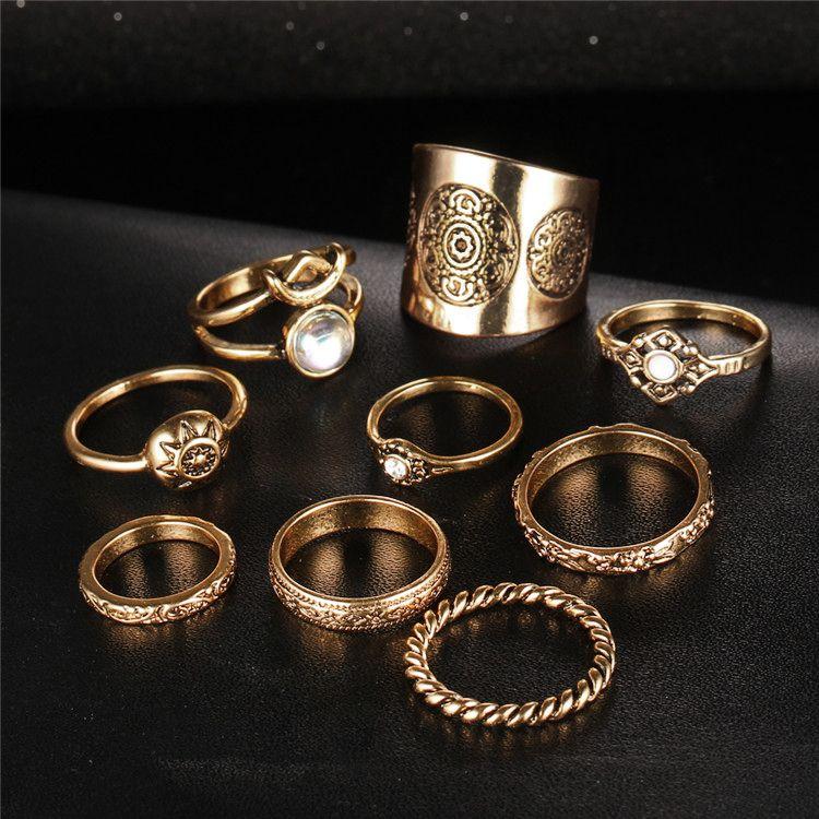 Vintage Ring Set gold