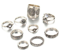 Vintage Ring Set silver