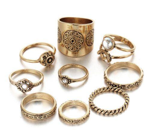 Vintage Ring Set gold