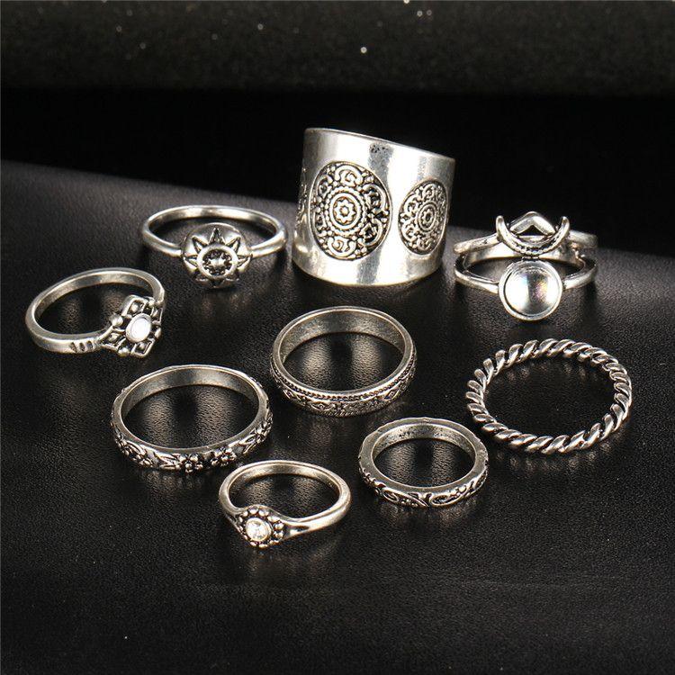 Vintage Ring Set silver