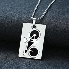 Bicycle  Pendant Necklace for Men