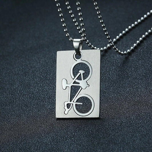 Bicycle  Pendant Necklace for Men