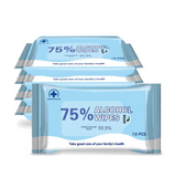 Alcohol Wipes, 75% Alcohol Pack of 10