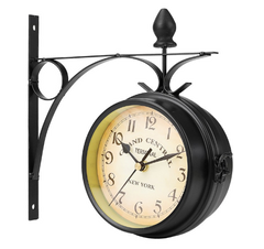 Wall Mount Double Sided Station Clock