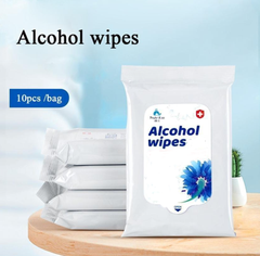 50 Pc  Alcohol Wipes Pack - 5 pack of 10 each